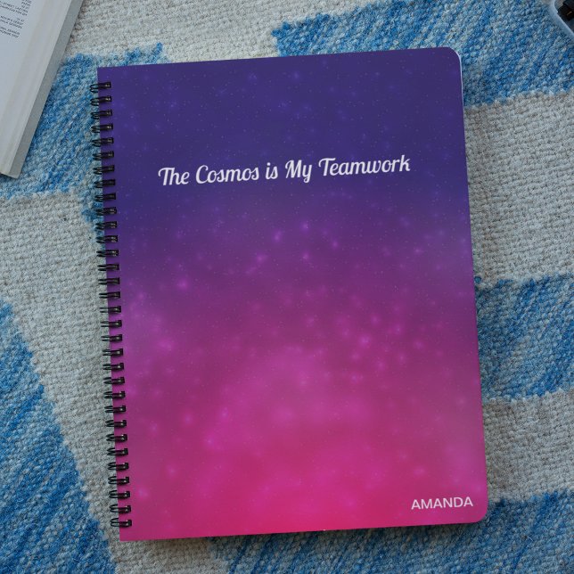 Carnet Inspirationnel Le cosmos est mon devis de travail  (Créateur téléchargé)