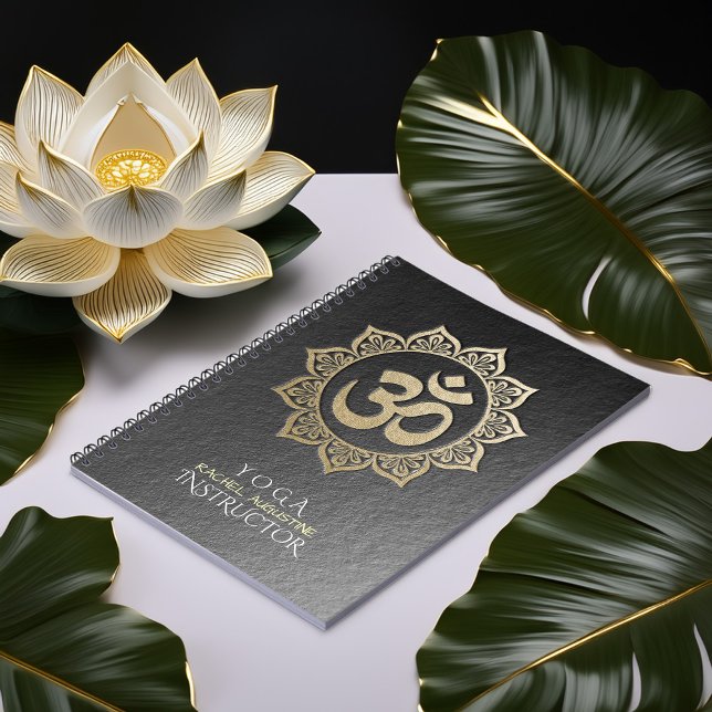 Carnet Instructeur de méditation YOGA Black & Gold OM Man (Créateur téléchargé)