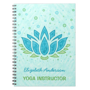 Carnet Instructeur de yoga  Méditation du Zen de fleurs d