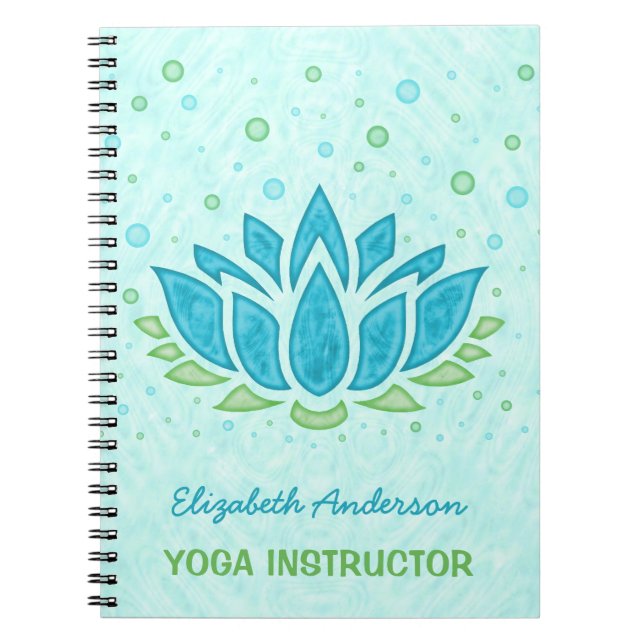 Carnet Instructeur de yoga| Méditation du Zen de fleurs d