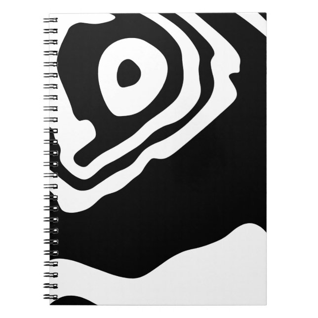 Carnet Into Deep : Abstrait noir & blanc (Devant)