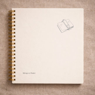 Carnet Introvert Minimalist Line Art Literary Gift