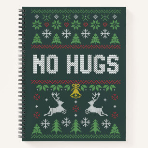 Carnet Introvert No Hugs Funny Ugly Sweat de Noël