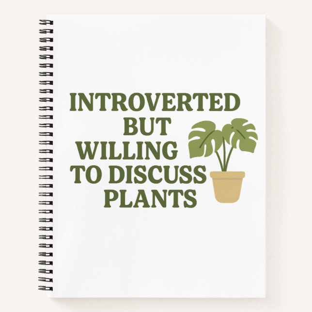 Carnet Introverted, mais prêt à discuter des Plantes - Sp (Devant)