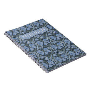 Carnet Invitation élégante à motif floral aquarelle bleue
