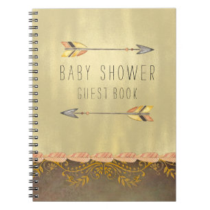 Carnet Invité à une baby shower thème flèche tribale
