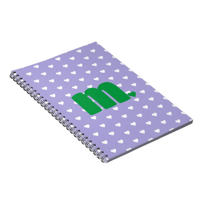 Carnet iPhone initial/coque ipad de coeur (Côté Droit)