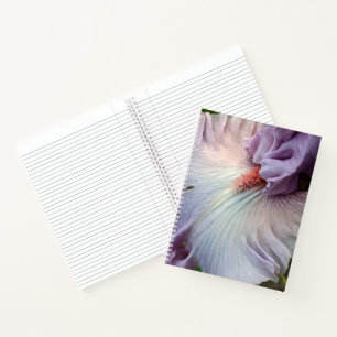 Carnet Iris Barbu Fleur Violet Pâle