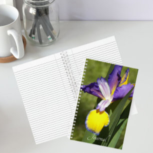 Carnet Iris de Sibérie Fleur Violet et Jaune
