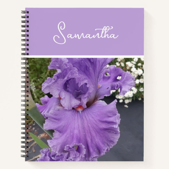 Carnet Iris Fleurs Fleurs Violet Lavande Lilac Apron (Devant)