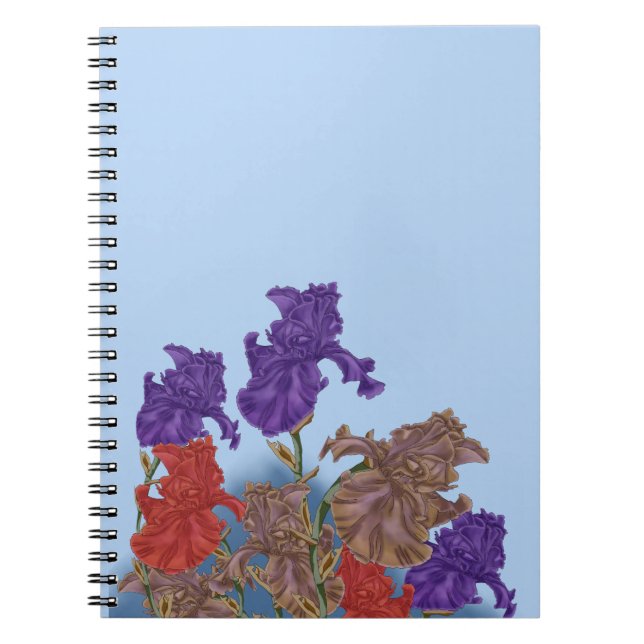 Carnet Iris florissants. (Devant)
