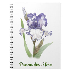Carnet Iris roux et blancs