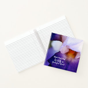 Carnet Iris Violet Avec Citation Gratte