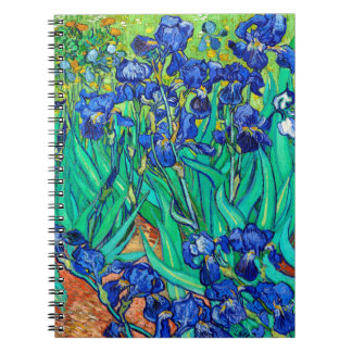 Carnet Irises Botanique Art Vincent Van Gogh spirale
