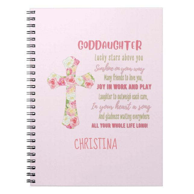 Carnet Irish Blessing For GODDAUGHTER - Cadeau Personnali (Devant)