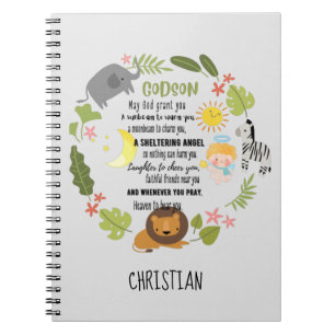 Carnet Irish Blessing for GODSON jungle Safari Animals