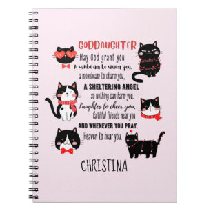 Carnet Irish Blessing for Teenage Goddaughter Cute Cats  