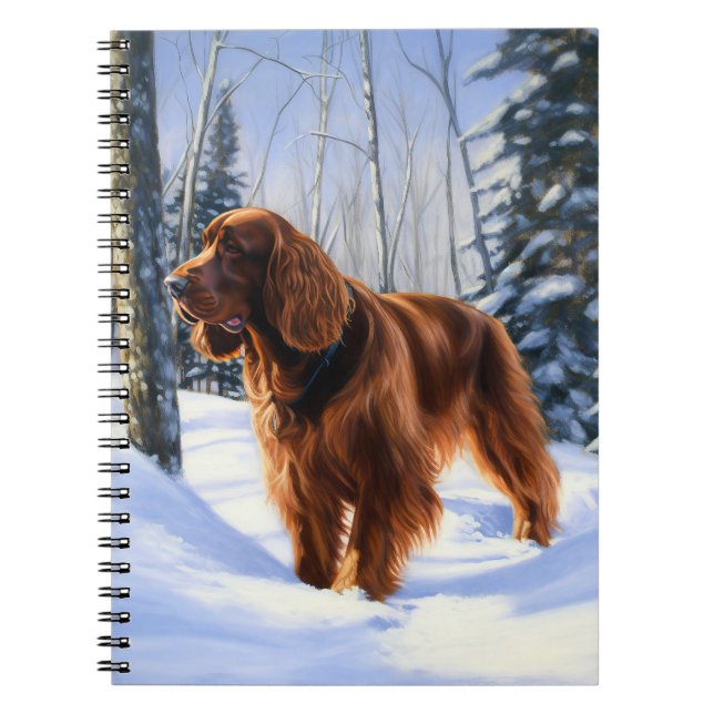 Carnet Irish Setter Let It Neige Christmas (Devant)