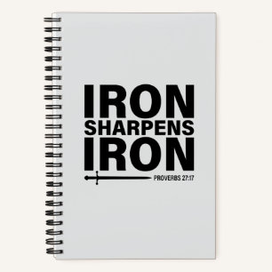 Carnet Iron Sharpens Fer 5,5 po x 8,5 po