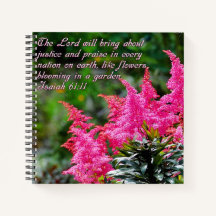 Isaïe 61:11 Pink Floral Inspirational