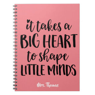 Carnet It takes a big heart - Teacher Gift