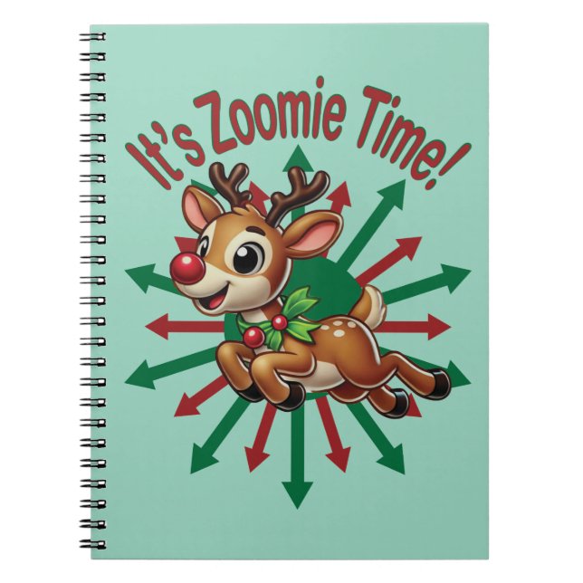 Carnet "It's Zoomie Time! Christmas Reindeer (Devant)