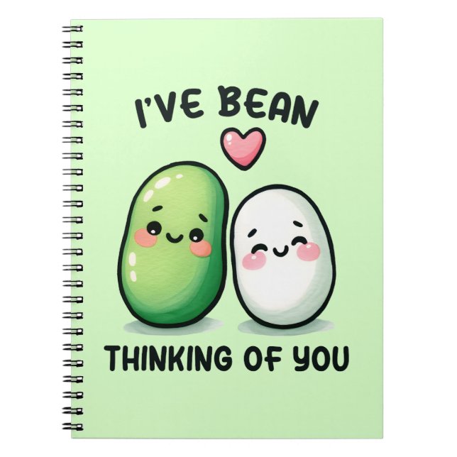 Carnet I've Bean Thinking of You Cute Kawaii (Devant)