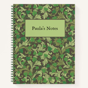Carnet Ivy vert Vintage victorien Cultivant sur Trellis