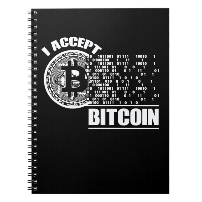 Carnet J'Accepte Bitcoin Crypto (Devant)