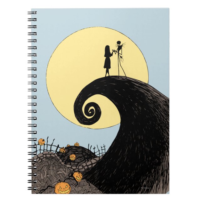 Carnet Jack et Sally | Silhouette de lune (Devant)