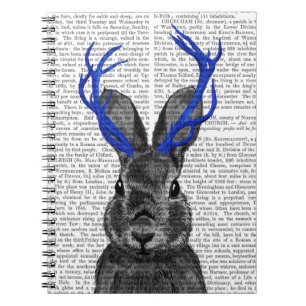 Carnet Jackalope avec les andouillers bleus