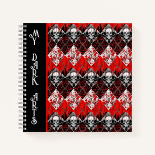 Carnet Jacquard à fil barbelé Saigner rouge noir blanc