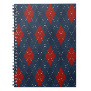 Carnet Jacquard Royal Bleu Motif de Noël