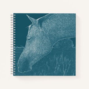Carnet J'adore les chevaux amie équestre blanc sur sarcel