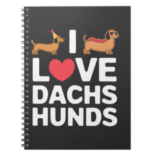 Carnet J'adore les Illustrations Amusantes de Dachshunds 