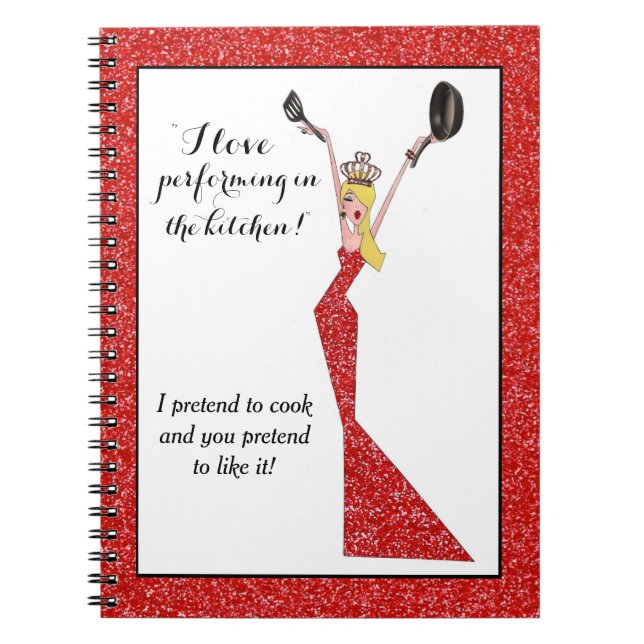 Carnet "J'adore performer dans la cuisine !" Diva Célèbre (Devant)
