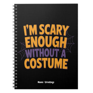 Carnet J'ai assez peur sans déguisement Drôle Halloween