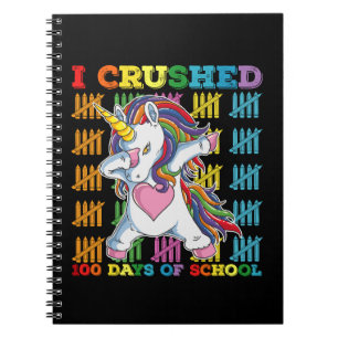 Carnet J'ai écrasé 100 jours de licorne de l'école