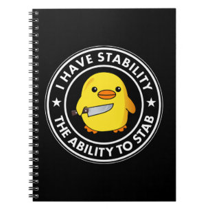 Carnet J'Ai La Stabilité De Stab Funny