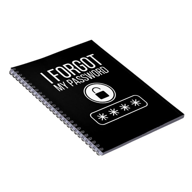 Carnet J'Ai Oublié Mon Mot De Passe (Côté Droit)