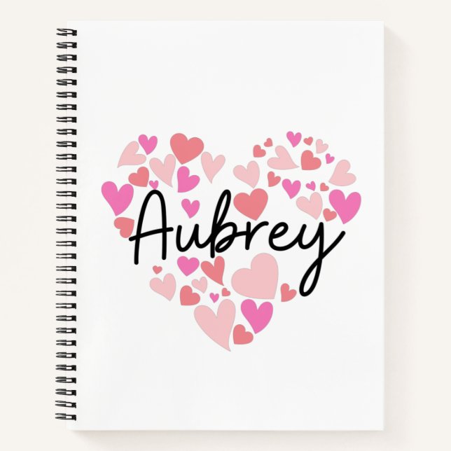 Carnet J'aime Aubrey (Devant)