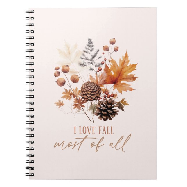 Carnet J'Aime Chuter La Plupart De Tous Les Foliages Feui (Devant)