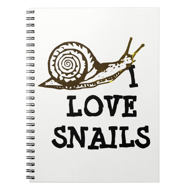 Carnet J'aime des escargots (Devant)