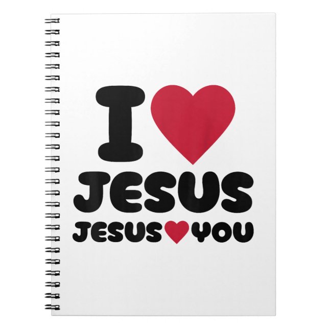 Carnet J'aime Jésus et Jésus t'aime chrétien (Devant)