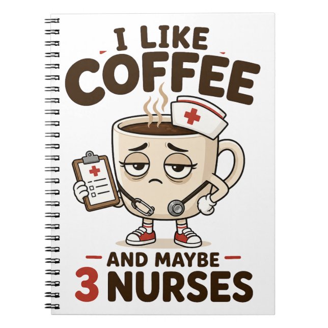 Carnet J'aime le café et peut-être 3 infirmières drôles d (Devant)