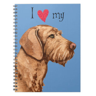 Carnet J'aime ma À poils durs Vizsla