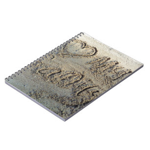 Carnet J'aime ma famille, sable écrire une citation d'amo