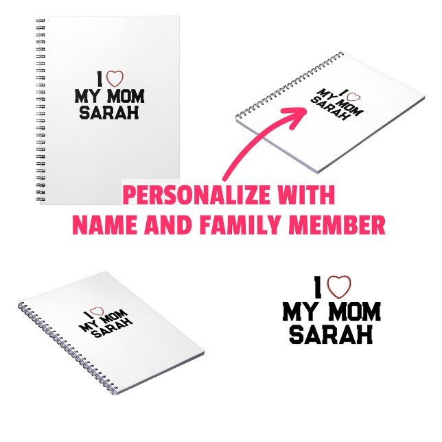Carnet J'aime ma mère (I Love My Mom Notebook)