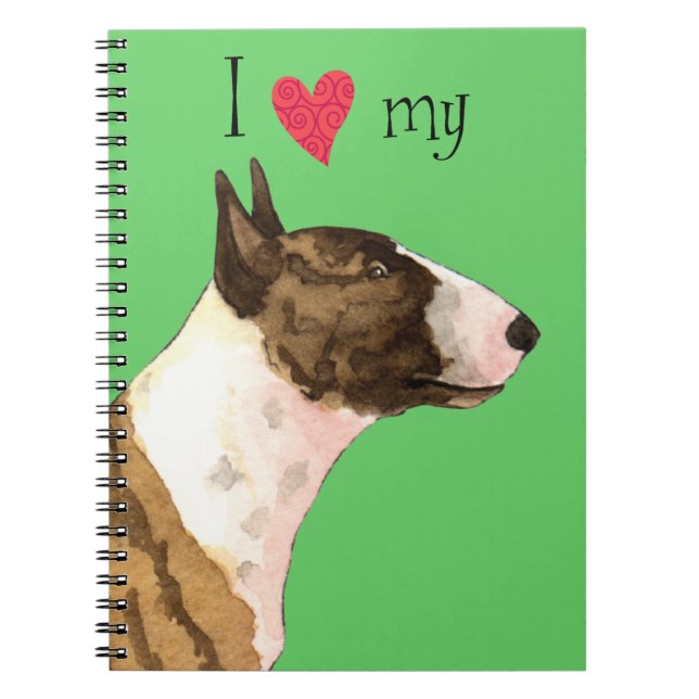 Carnet J'aime ma mini Bull Terrier (Devant)
