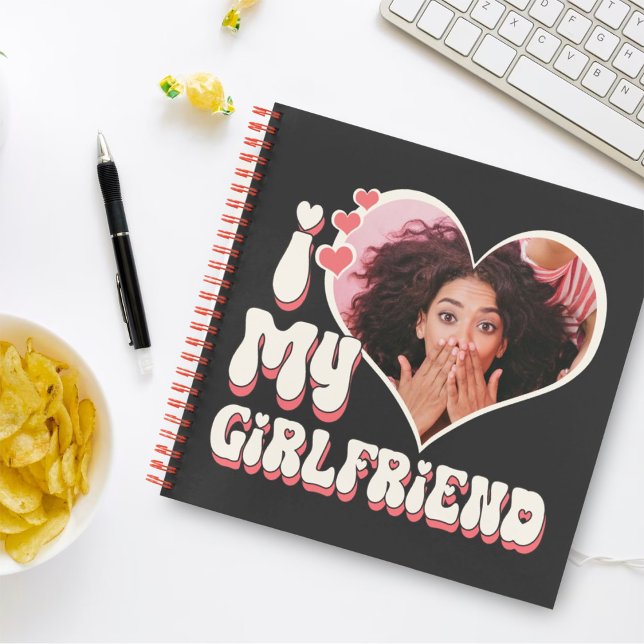 Carnet J'Aime Ma Petite Amie Personnalisée Noir (Créateur téléchargé)